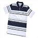 YSL Stripe Polo White/Navy Large