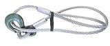 Kerbl Drahtseil mit Schlaufe und Lasthaken, 12mm/1,5m, 1250 kg