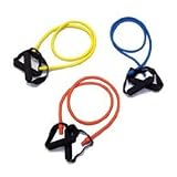 Body Sport Fitness Tube - Yellow Medium - 4 Feet Length with cushioned foam handles - B0002EZCSE