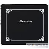 Pioneer 12 Inch by 12 Inch 3-Ring Italian Memory Binder, Black