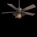 Minka-Aire Fans F582-ORB 54 Rainman Tropical WET Outdoor Bronze Ceiling Fan w/ Light & Wall Ctrl