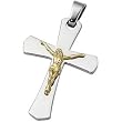 Joyas Alternativas Stainless Steel 10K Yellow Crucifix Pendant