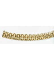 13.5mm 14k Fancy Hollow Bracelet 7.25"