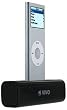 IPOD Silver Nano 1GB Black Micro Speaker System with Rechargeable Battery and Desk Dock / Charging Cradle