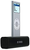IPOD Blue Nano 1GB Black Micro Speaker System with Rechargeable Battery and Desk Dock / Charging Cradle