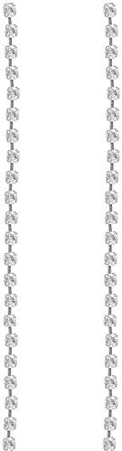 One Row Rhinestone Long Dangle Duster Earrings with Free Organza Gift Bag- Single Strand Silver Plated 3 and 1/4 inch long-3mm Rhinestones-Wedding Earrings for Brides-Gifts for Bridesmaids-Wedding-Prom Jewelry-New Years Eve Earrings