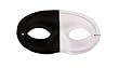 Black and White Domino Mask - Adult Std.
