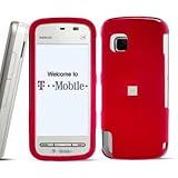 Red Rubberized Snap on Hard Skin Shell Protector Cover Case for Nokia Nuron ....