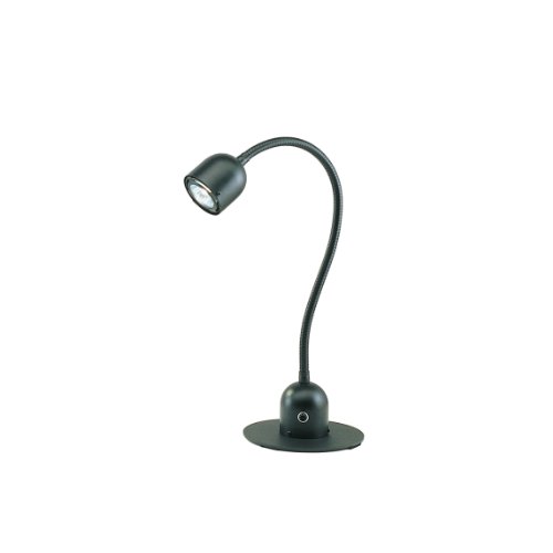 Electrix 6000 BLK Desk Lamp, Halogen, Mounting, Tip Resistant, 25