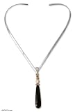 Pearl and obsidian choker, 'Wishes'