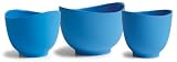 iSi Basics Flex-it 2-Quart Mixing Bowls, Set of 3, 1 Quart, 1-1/2 Quart, 2 Quart, Mediterranean Blue