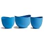 iSi Basics Flex-it 2-Quart Mixing Bowls, Set of 3, 1 Quart, 1-1/2 Quart, 2 Quart, Mediterranean Blue