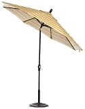 6' Auto-tilt Umbrella Black Portland Stripe