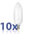 10er Set E14 Energiesparlampen in Kerzenform von parlat (warm-wei�, matt, 230 Volt AC, 7 Watt ESL = 32W Gl�hlampe, Leuchtmittel, Kompaktleuchtstofflampe, Candle, Haushaltspackung, 230V)