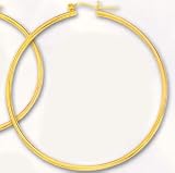 14k Large Yellow Gold Hoop Earrings