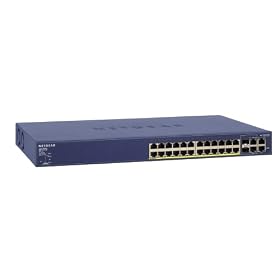Netgear Prosafe 24Port 10/100 Smart Switch with 4 X GIG Ports and Full POE