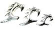 316L Surgical Stainless Steel Tribal Plug, 8g - Sold as a Pair
