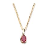9ct Gold Ruby Diamond Pendant