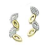 Image of Eighteen Carat Two-Coloured Gold Diamond Earrings