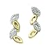 Eighteen Carat Two-Coloured Gold Diamond Earrings