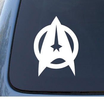 STAR TREK TNG - Starfleet - Car, Truck, Notebook, Vinyl Decal Sticker #1107 | Vinyl Color: White