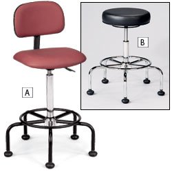 RELIUS SOLUTIONS Ergofit Adjustable Task Stools - Burgundy