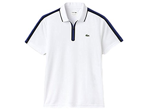 Men's Lacoste Sport Tennis Zippered Polo Ultra-Dry Pique White DH5515-51-3GO (XL)