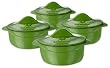Calphalon Enamel Cast Iron Mini Soup Pots, Chive Green