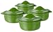Calphalon Enamel Cast Iron Mini Soup Pots, Chive Green