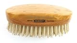 Kent MHS18 Handmade Oval Satinwood Pure White Bristle Hairbrush