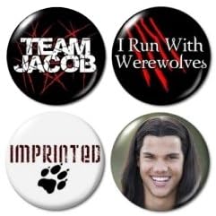 Team Jacob Twilight Buttons/pins/badges