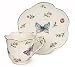 Set Of 2 Morning Meadow Butterfly And Flower Porcelain TeaCup And Saucer Sets