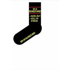 Bin im Ruhestand - Socken mit Spruch - Gr�sse 40-46