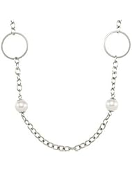 12.0mm White Swarovski Pearl & Stainless Steel Necklace Pendant