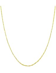 14 Karat Yellow Gold 1-mm Diamond-cut Alternate Bead Ball Chain (24 Inch)