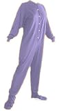 Big Feet Pajama Co. Lavender (308) Jersey Knit Footed Pajamas w/ Drop Seat
