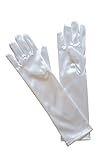 GavellaGifts Girls Satin Formal Gloves - Princess, Dress Up, Pageant, Flower Girl