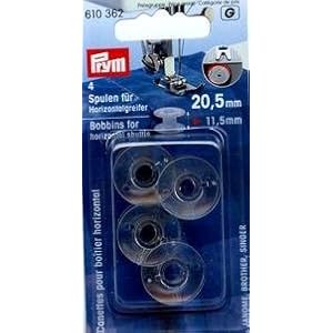 PRYM 610362 Nähmaschinen-Spulen Kunststoff 20,5x11,5mm, 4 Stück