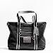 NEW AUTHENTIC COACH POPPY LEATHER GLAM TOTE (Black/Metallic Silver)