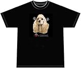 I Love My Cocker Spaniel Dog T-shirt, Large, Black