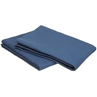 Pinzon Signature 190-Gram Cotton Velvet Flannel King Pillowcase, Set of 2, Smokey Blue
