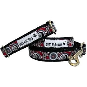 Owen & Olivia Designer Dog Collar - Red & Black Swirl (X-Large)