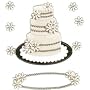 Jolees  Boutique Themed Ornate Stickers, Wedding Cake