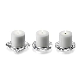 Godinger S 3 FACETED PILLAR HOLDERS W C by Godinger