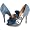 Badgley Mischka Women's Randall Peep-Toe Pump,Blue,11 M US