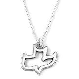 Sterling Silver Maranatha Dove Pendant by Bob Siemon, 18"