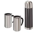 Edelstahl Thermo Isolier Set Edelstahlbecher Becher Thermosflasche Flasche Kanne