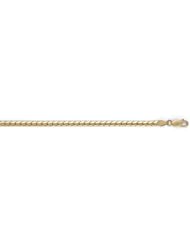 14KT Yellow Oval Curb 3.7mm Bracelets Length = 16