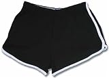 Adult Womens Retro Cut Sport Shorts Black