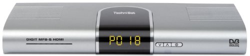TechniSat Digit MF8-S HDMI Digitaler Satelliten-Receiver (CI-Schacht, 2x Scart-Anschluss, HDMI-Anschluss) silber